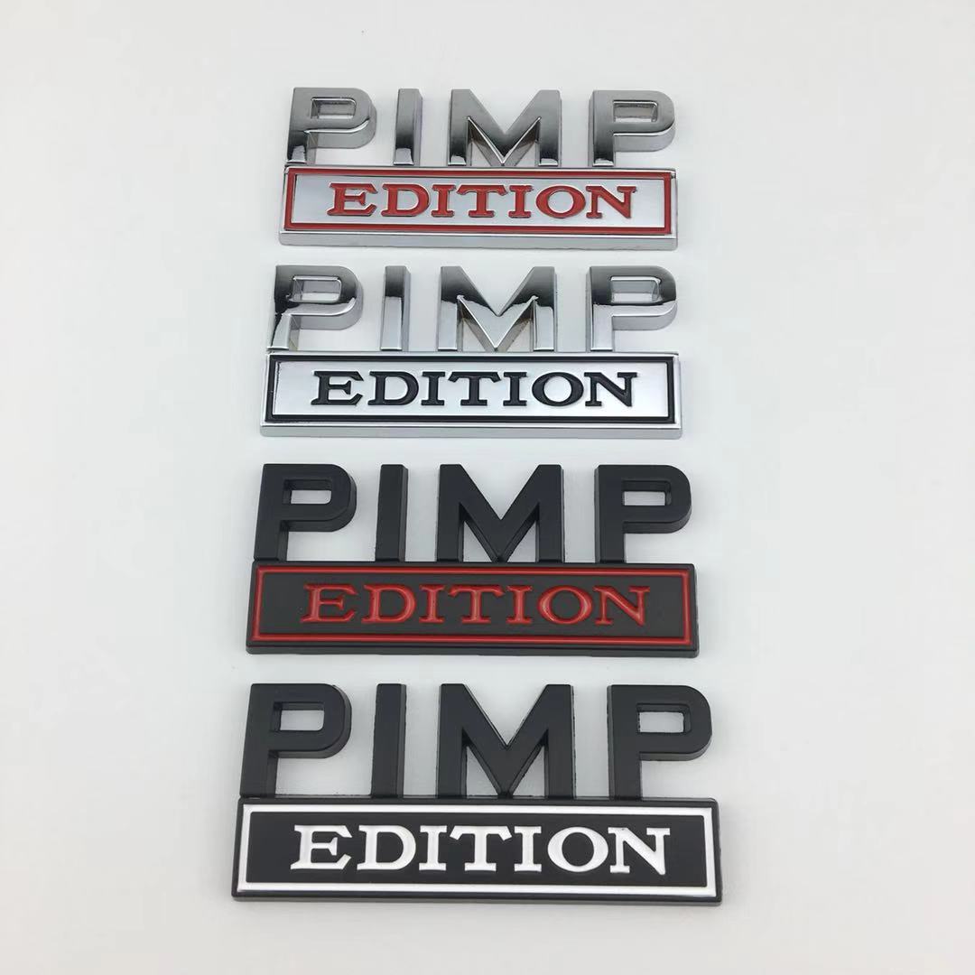 2 Pcs Pimp Edition Car Metal Badge Emblem – Badgeslide