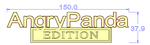 AngryPanda EDITION Emblem Fender Badge-Chrome-Black-2pcs