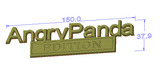 AngryPanda EDITION Emblem Fender Badge-Chrome-Black-2pcs