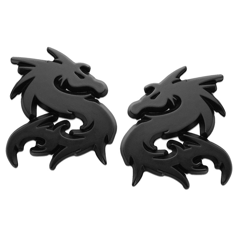 Pair Dragon Car Metal Emblem Tank Badge – Badgeslide