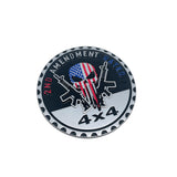 American Flag Skull 2nd AMENDMENT Rated 4X4 Metal Badge