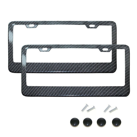 Carbon Pattern Stainless Steel License Plate Frame