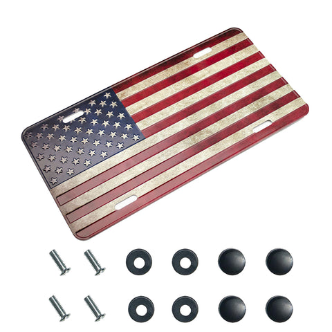 American Flag Aluminum alloy License Plate 