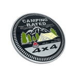CAMPING Rated 4X4 Metal Badge