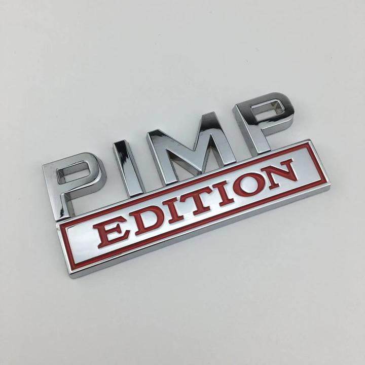 2 PCS PIMP Edition Metal Badge Emblem – Badgeslide