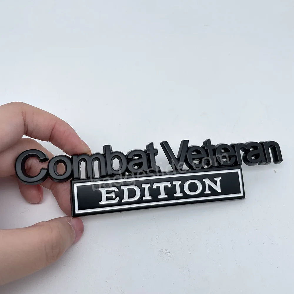 Combat Veteran Edition Car Badge Metal Emblem – Badgeslide